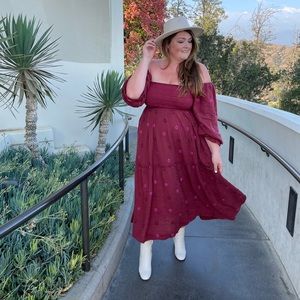 Dahlia Embroidered Maxi Dress Size XL worn once for shoot